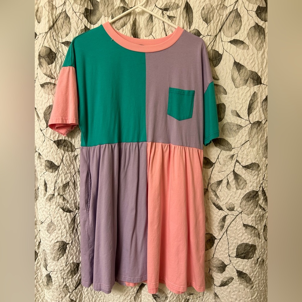 Multicolor Babydoll Dress
